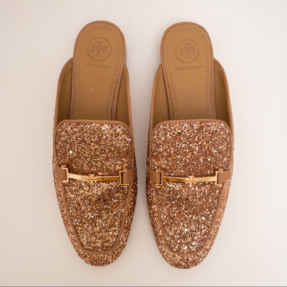 TORY BURCH Amelia Glitter Backless Loafer Pink - Picture 2 of 11